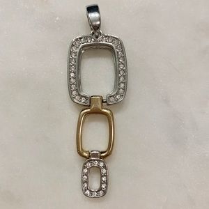 Silver and Gold Diamond Pendant